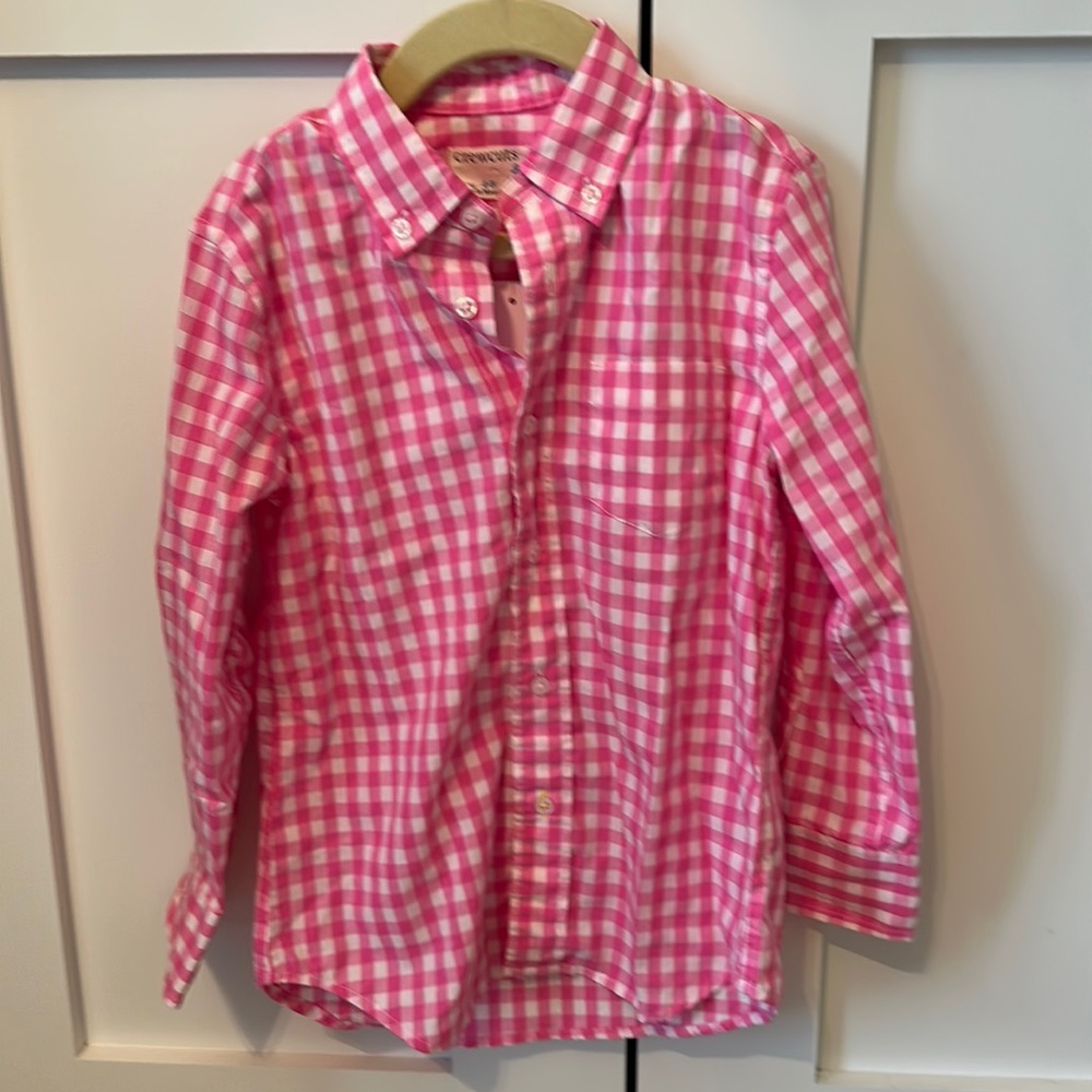 NWT Jcrew Pink and White Button Down